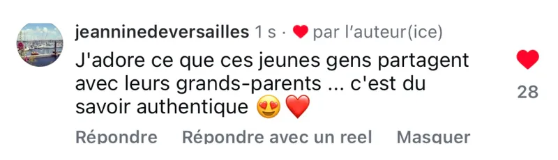 Commentaire d’internaute — campagne Magasin Vert