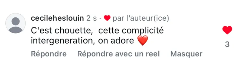 Commentaire d’internaute — campagne Magasin Vert